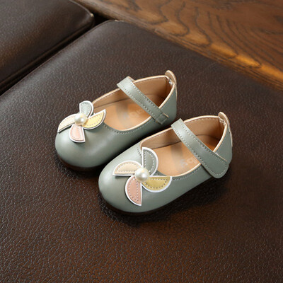 

Autumn Baby Girl Anti-Slip Casual Walking Shoes Cute Pearl Design Sneakers Soft Soled First Walkers