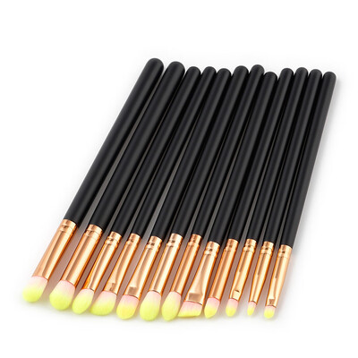 

〖Follure〗New 12Pcs Cosmetic Eyebrow Eyeshadow Brush Makeup Brush Sets Kits Tools