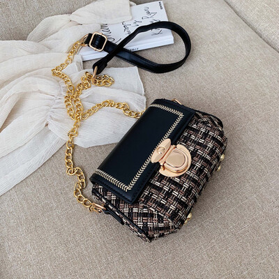 

Advanced foreign gas bag summer mini lock chain bag new 2019 fashion small square bag oblique satchel bag