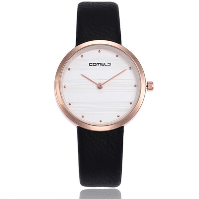 

Japanese movement ladies watch leather rivet quartz watch