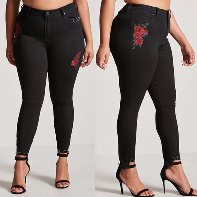 

Tailored Women Stretch Denim Pant Distressed Ripped Freyed Slim Fit Pocket Jeans Trousers