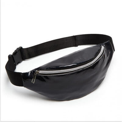 

Fashion Women Sequin Waist Bag Fanny Pack Running Zip Belt Shiny Leather Money Pouch Holiday Bag
