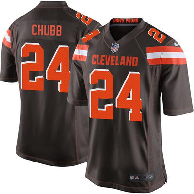

Youth Football Jersey Cleveland Browns Nick Chubb Brown 2018 Draft Pick Game Jersey