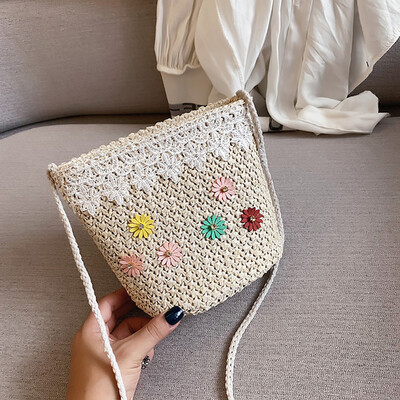 

Tailored Women Wild Messenger Bag Small Fresh Bucket Straw Shoulder Bag