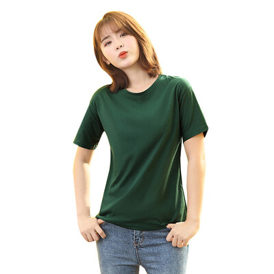 

Womens O-Neck Solid Short Sleeve Loose T-Shirt
