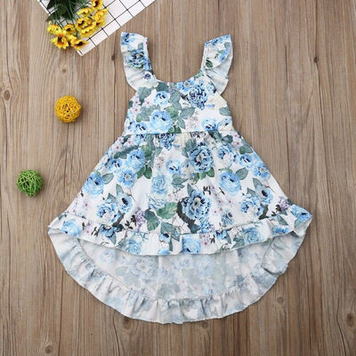 

Lovely Todder Kids Baby Girls Flowers Clothes Sleeveless Dress Party Dresses