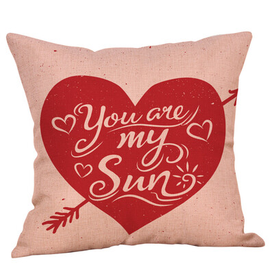

〖Follure〗Valentines Day Polyester Printed Sofa Car Home Decoration Pillow Case