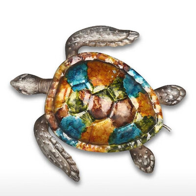 

Blue Turtle Wall Decor Coast Ocean Sea Wall Art Iron Animal Wall Decor Home Bedroom Decoration