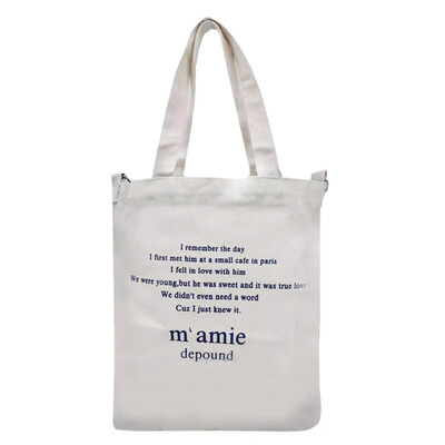 

Tailored Canvas Bag Female Shoulder Diagonal Package Literary Student Big Bag Canvas Bag
