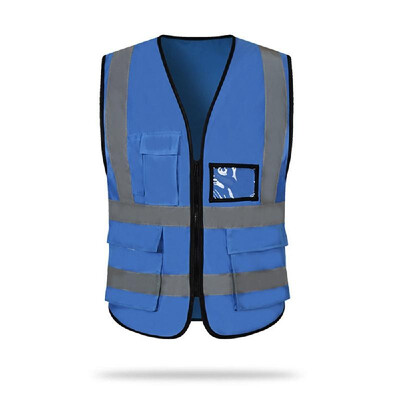 

Vest Reflective Safe Vests with Pockets&Zipper Construction Work Vest Men&Women Fluorescent Green