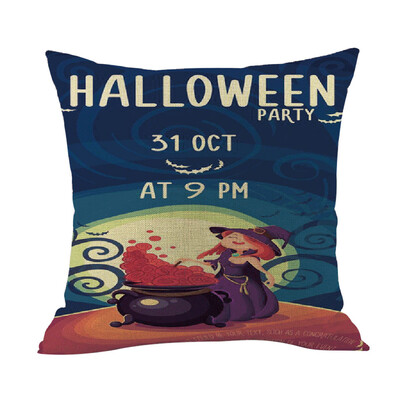 

〖Follure〗Halloween Pillowcase Cushion Case Home Decoration Linen Cushion Cover