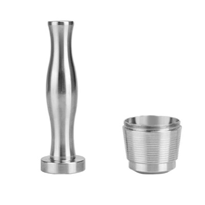 

Stainless Steel Reusable Coffee Capsules with Press Coffee Tamper Refillable Coffee Pod Filter for Nespresso