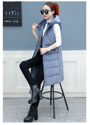 

The new Korean version of the golden fleece vest is a sleeveless hooded jacket