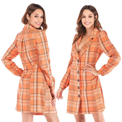 

Roseonmyhand Womens Plaid Printed Long Sleeve Cardigan Coat Button Down Outerwear Jacket