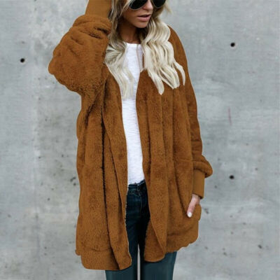 

Winter Autumn Women Long Sleeve Hoodie Jacket Outerwear Tops Warm Slim Coat