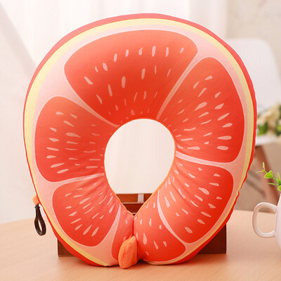 

New Small Fresh Cartoon U-Shaped Pillow Cute Fruit Neck Pillow Foam Particles Neck Pillow