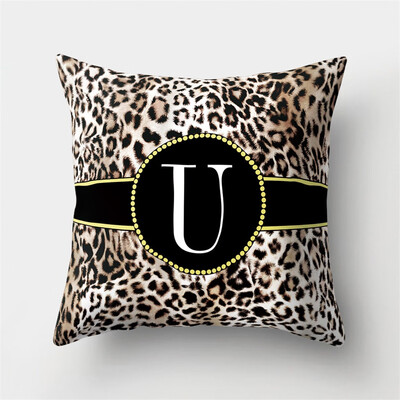 

Gobestart English Alphabet Pillow Print Cushion Flower Pillowcase Cover Room Decoration