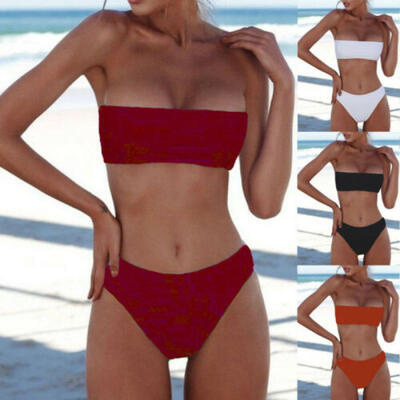 

Womens Padded Push-up Bra Bikini Set Swimsuit Swimwear Beachwear Bathing Suit