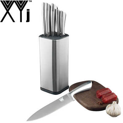 

XYj Kitchen Knives Accessories Paring Utility Santoku Chef Slicing Bread Stainless Steel Knives 8 inch Knives Holder Accessory