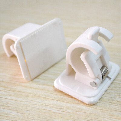 

2xSet Useful Duty Self Adhesive Wall Curtain Rod Pole Wall Bracket Support Hook