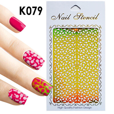 

〖Follure〗1Pc Irregular Hollow Nail Art Vinyls Stencil Stickers Manicure