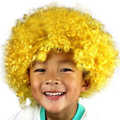 

〖Follure〗Party Disco Funny Afro Clown Hair Football Fan-Kids Afro Masquerade Hair Wig