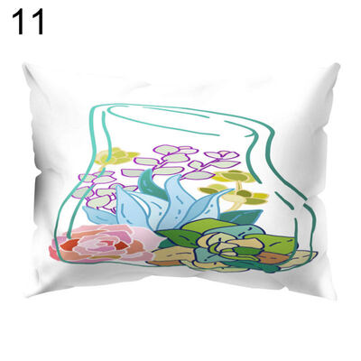 

Fresh Flower Cactus Throw Pillow Protector Case Cushion Cover Bedding Articles
