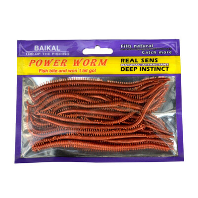 

20 Pcsset Artificial Sea Worms Soft Fishing Lures Soft Bait Lifelike Fishy Smell Lures earthworm bait bionic bait