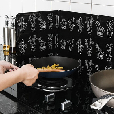 

Siaonvr Home Kitchen Stove Foil Plate Prevent Oil Splash Cooking Hot Baffle Kitchen Tool