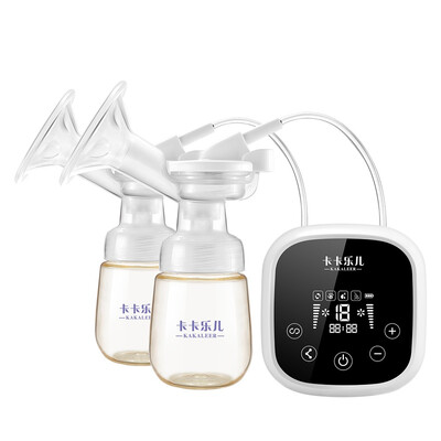 

KAKALEER two motors Hands Free Food Grade Silicone double electric breast pump for infant
