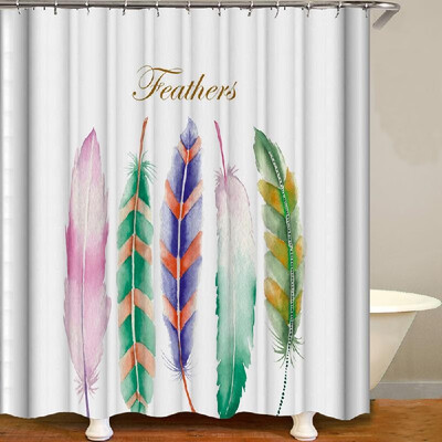 

Shower Curtain Flowers Trees Print Blackout Curtains Waterproof Mildew-proof Bathroom Curtain 71"x71