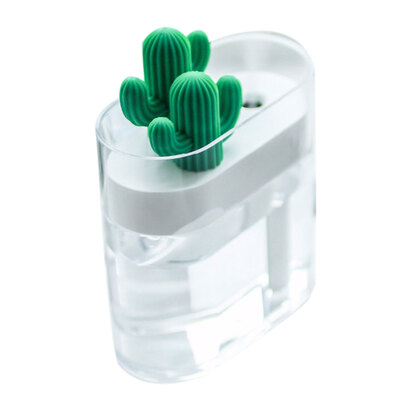 

160ml Sonic Cactus Humidifier Transparent Color Lamp USB Car Purifier Diffuser Mist Maker