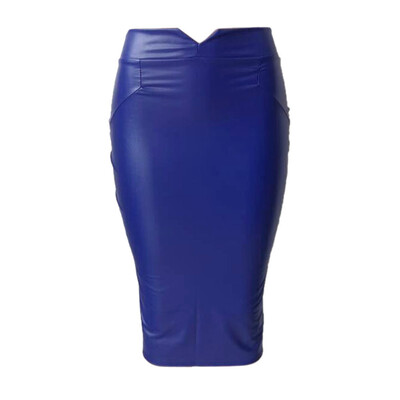 

Roseonmyhand Women Leather Skirt High Waist Slim Party Pencil Skirt