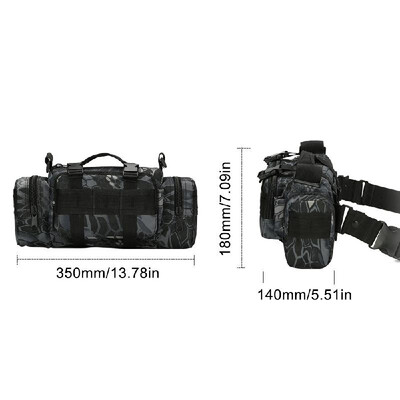 

Multi-functional Camouflage Tactic Waist Bag Crossbody Pack Pouch Shoulder Belt Range Bag Outdoor Sports Hiking Cycling Fishing