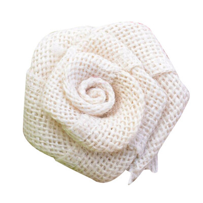 

Party Wreath Handmade Artificial Flower Burlap Rose Wedding Corsage Decoration