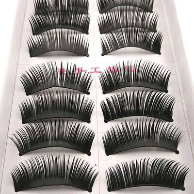 

〖Follure〗10 Pairs Thick Long Cross Party False Eyelashes Black Band Fake Eye Lashes