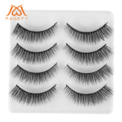 

〖Follure〗4Pair Luxury 3D False Lashes Fluffy Strip Eyelashes Long Natural Party