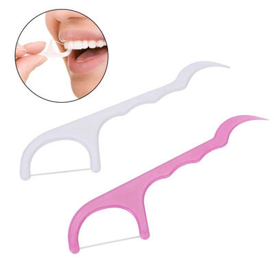 

Greensen 2-in-1 Dental Floss Toothpick Disposable Tooth Sticks Tooth Cleaner Oral Care Tool 30pcs
