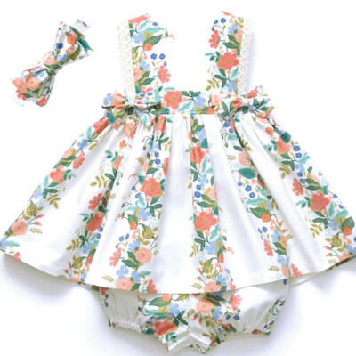 

3PCS Newborn Kids Baby Girls Floral Dress Pants Princess Party Clothes Sunsuit