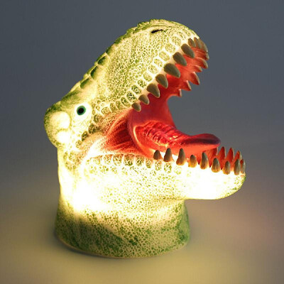 

Creative luminous colorful color 3D big mouth dinosaur atmosphere night light spoof pat light fun desktop table lamp