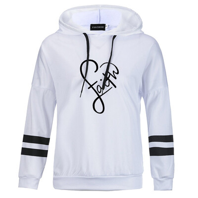 

Letter Printed Faith Sweatshirt Long Sleeve Sweatshirt