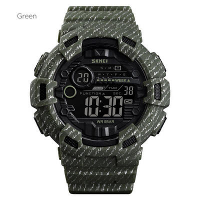 

SKMEI Mens Military Watch Waterproof Digital Sports Watch With LED Backlight