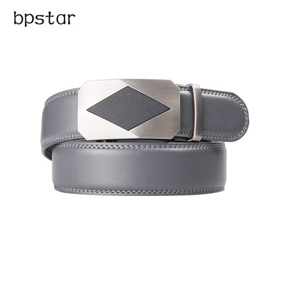 

bpstar Mens automatic buckle real leather belt