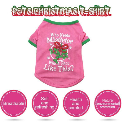 

Dog shirt Dog Christmas T-shirt Pet T-shirt Dog T-shirt Pet Dogs Clothing Dog Christmas Clothing T-shirt Puppy Costume