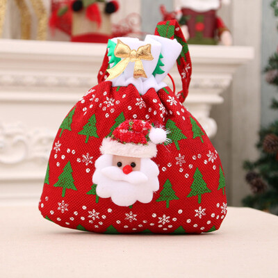 

Toponeto Christmas Candy Bag Santa Claus Snowmen Gift Bag Children Storage Bag