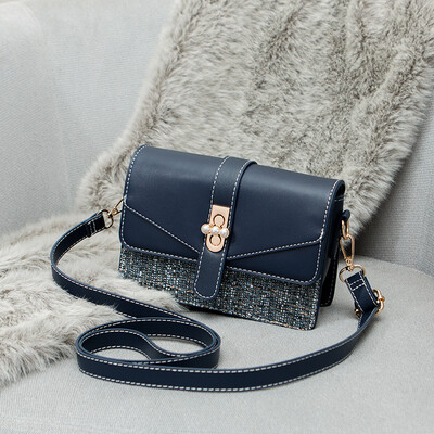 

Woolen small womens bag tide small square bag fashion Korean version of single shoulder chain Joker Messenger bag ins