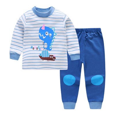 

Baby Kids Boys Girls Cartoon Animal Print Outfits Set Long Sleeve Blouse TopsPants Sleepwear Pajamas