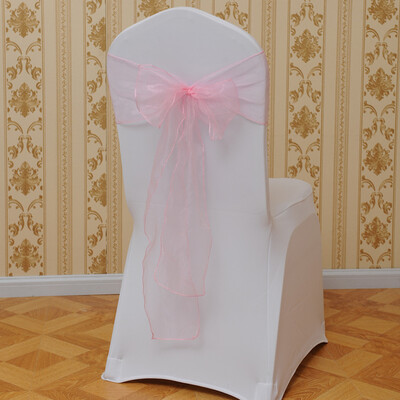

Gobestart 10PCS Hotel Banquet Solid Color Flower Chair Back Band Covers Wedding Party Decoration