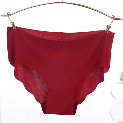 

Women Seamless Briefs Ultra-thin Women Underwear Sexy Lingerie Plus Size Female Solid Panties Intimates Breathable Wavy Edge