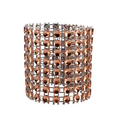 

10Pcs Rhinestone Napkin Ring Serviette Holder Wedding Holiday Party Table Decor